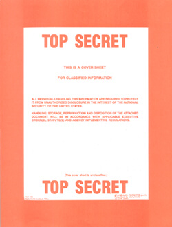 top secret security coversheet